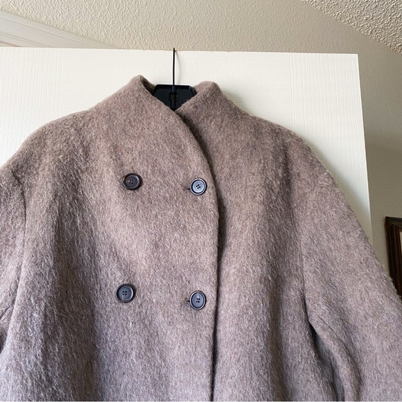 Arket Double-Face Brushed Wool Coat Manteco Wool-Blend Brown 36 EUC - Picture 5 of 14
